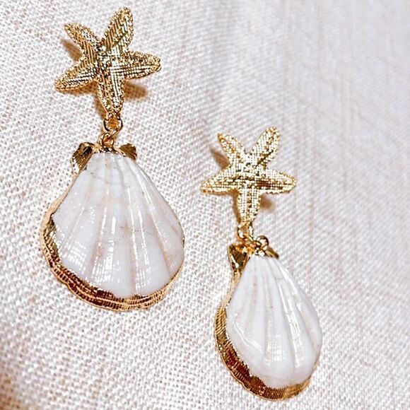 Starfish dangle earrings N167 - Picture 4 of 6